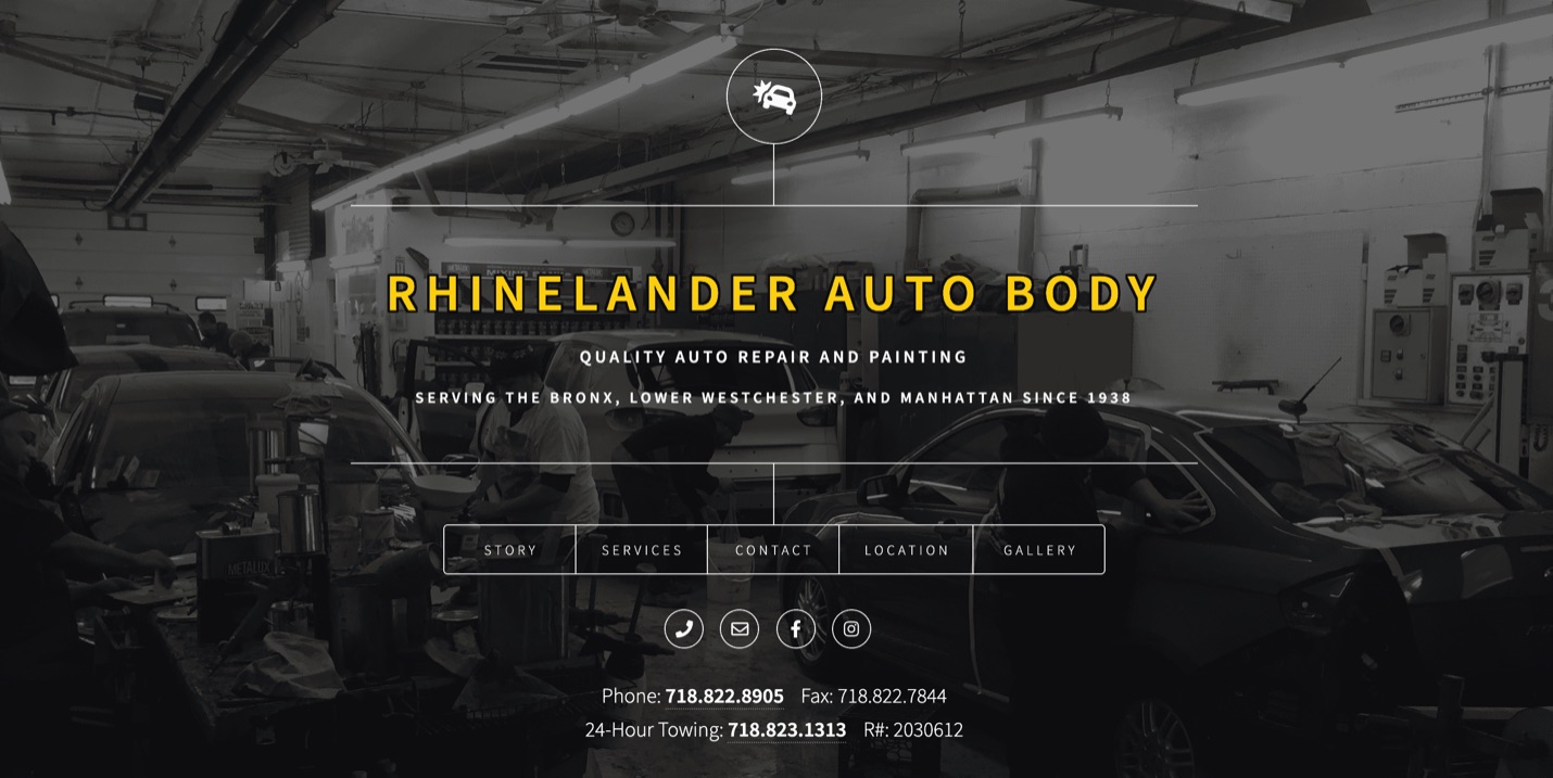 Screenshot of rhinelander.nyc
